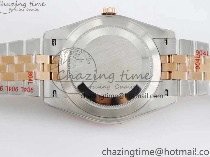 MiroTime 0310 Tailored DateJust 41 126331 SS RG TWF 1:1 Best Edition 904L Steel Gray Dial Green Roman on SS RG Jubilee Bracelet VR 2450